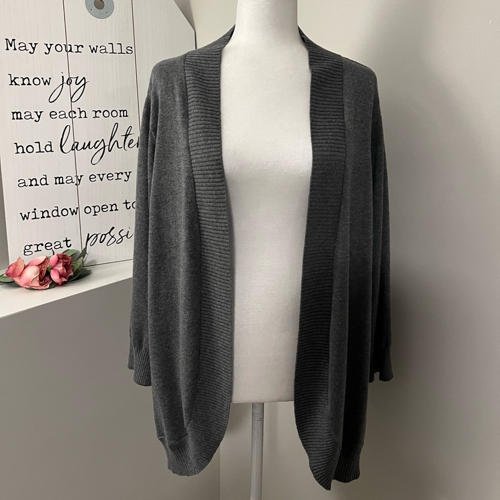 89th & Madison Gray Duster Cardigan